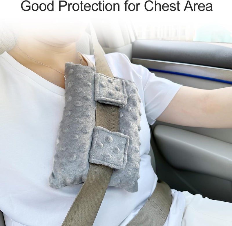 BNRendles Pacemaker Pillow Chemo Port Pillows for Mastectomy, Open Heart Surgery Recovery Gifts Breast Cancer Bypass Post Surgery Cushion, Minky Dot Light Gray - Image 3